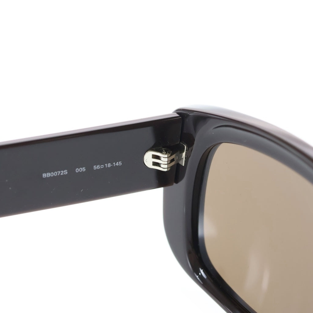BALENCIAGA(バレンシアガ) パリ スクエア ロゴプリント サングラス アイウェア ブラウン BB0072S