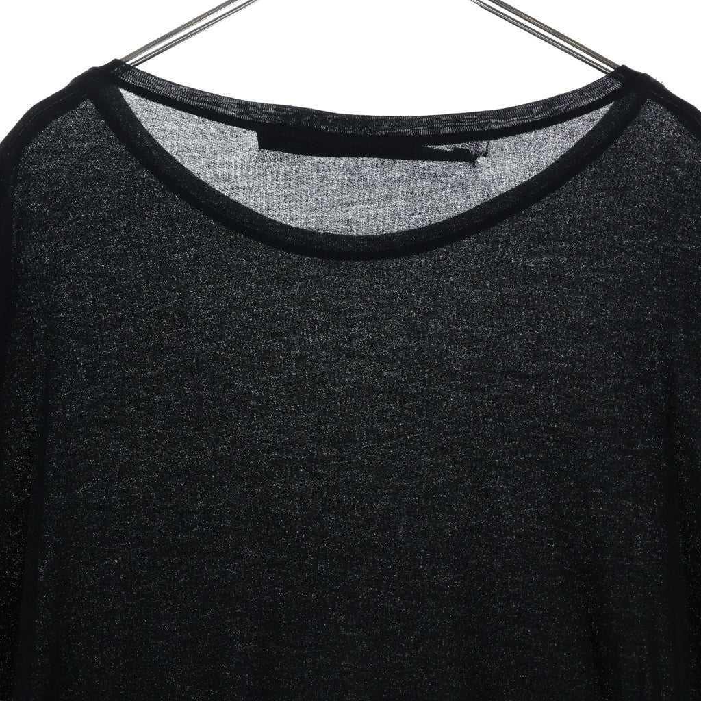 JULIUS(ユリウス) 17SS Layered Sleeveless T-shirt 577CUM20 レイヤード ノースリーブ モダール混 クルーネック半袖Tシャツカットソー ブラック