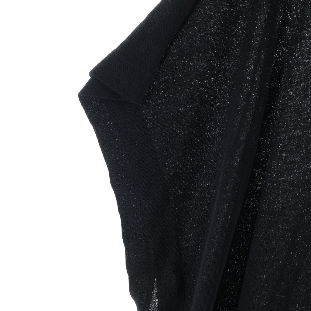 JULIUS(ユリウス) 17SS Layered Sleeveless T-shirt 577CUM20 レイヤード ノースリーブ モダール混 クルーネック半袖Tシャツカットソー ブラック