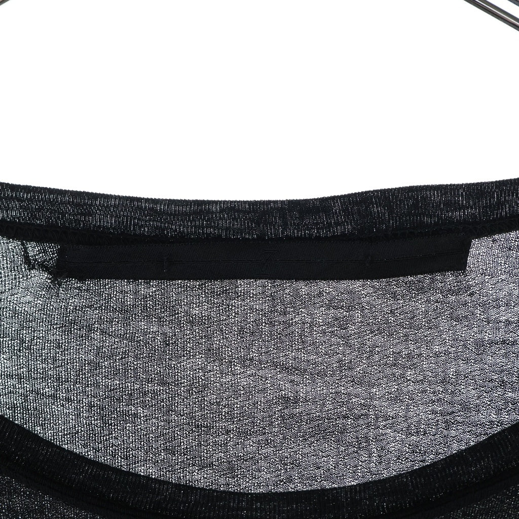 JULIUS(ユリウス) 17SS Layered Sleeveless T-shirt 577CUM20 レイヤード ノースリーブ モダール混 クルーネック半袖Tシャツカットソー ブラック