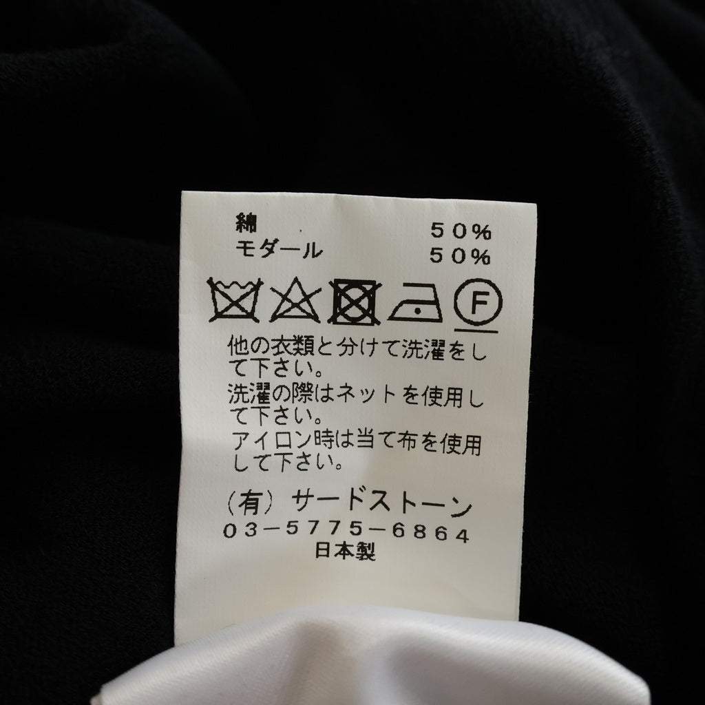 JULIUS(ユリウス) 17SS Layered Sleeveless T-shirt 577CUM20 レイヤード ノースリーブ モダール混 クルーネック半袖Tシャツカットソー ブラック