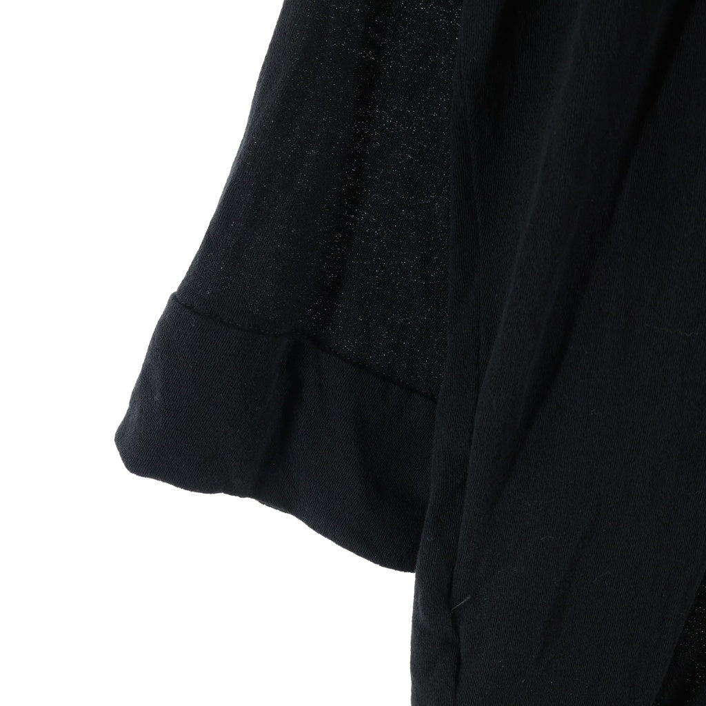 JULIUS(ユリウス) 17SS Elongated Side Slit Short Sleeve T-shirt 577CUM19 イーロンゲイティド サイドスリット クルーネック半袖Tシャツカットソー ブラック