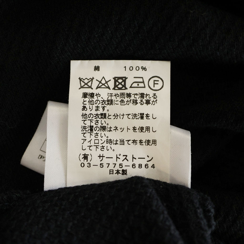 JULIUS(ユリウス) 18SS Center Slit Long Sleeve T-shirt 620CUM9 センタースリット メッシュクルーネック長袖Tシャツカットソー ロンT ブラック