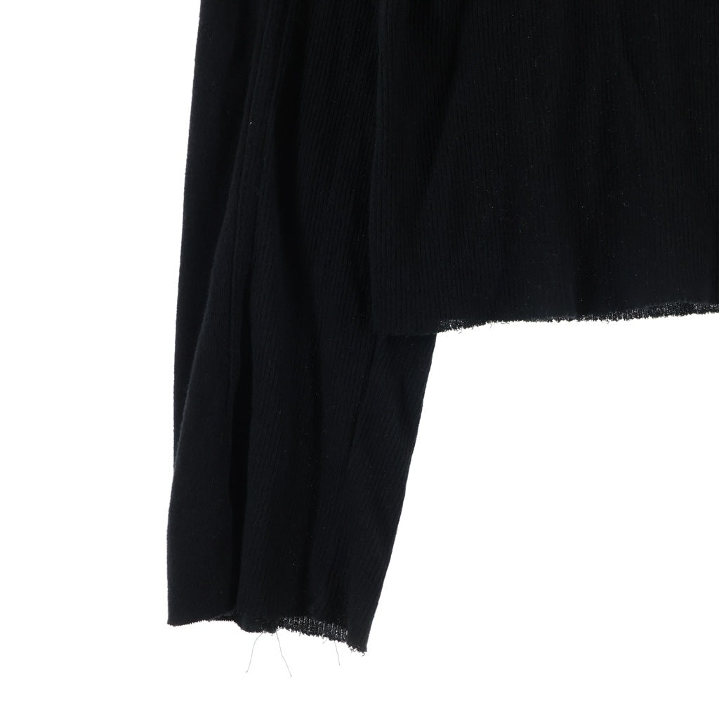 JULIUS(ユリウス) 22SS W-Zip Sleeve Switching Knit Cardigan サンプル品 袖切替デザイン Wジップニットカーディガン ブラック