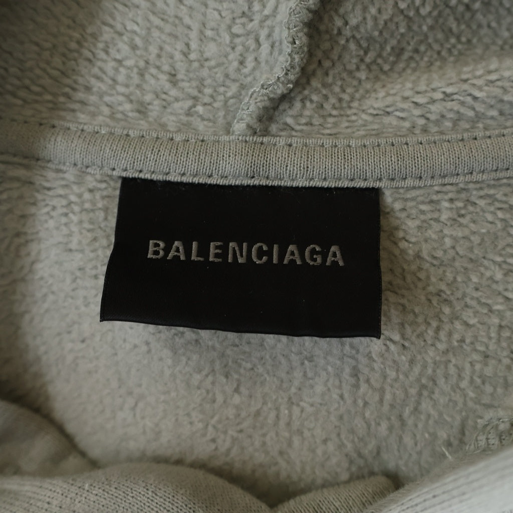 BALENCIAGA(バレンシアガ) 25AW 3b Football Polo Hoodie 827939 TTVQ8 フットボール ポロ プルオーバーパーカー グレー