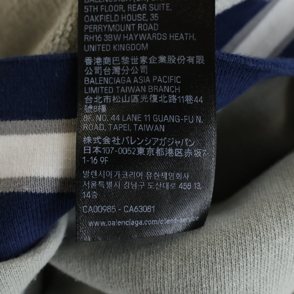 BALENCIAGA(バレンシアガ) 25AW 3b Football Polo Hoodie 827939 TTVQ8 フットボール ポロ プルオーバーパーカー グレー