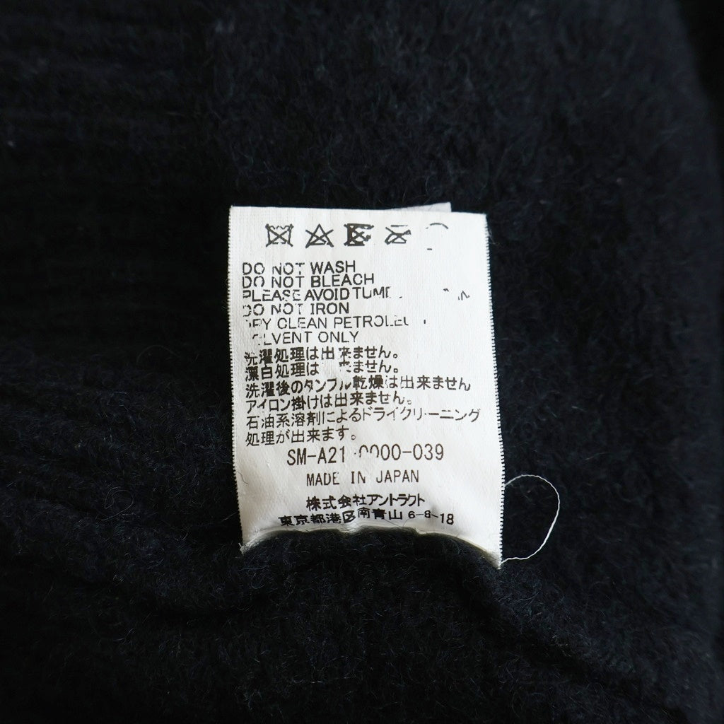 SAINT MICHAEL(セントマイケル) 21AW Wool Sweater SIN Black ウール ダメージ加工 ラウンドネック クルーネックニットセーター ブラック SM-A21-0000-039
