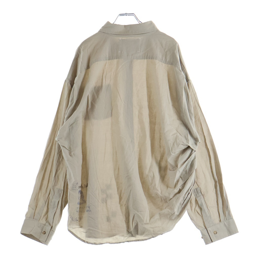 Paly Hollywood(パリーハリウッド) ETERNAL YOUTH OVERSIZED DRESS SHIRT エターナル ユース オーバーサイズ 長袖コットンドレスシャツ ベージュ