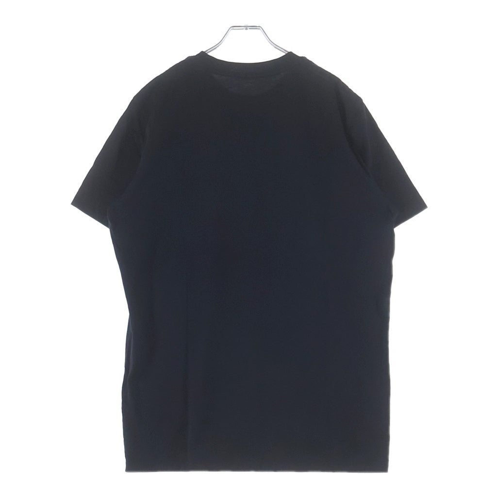 MONCLER(モンクレール) 24AW フロッキーロゴプリント ワッペン クルーネック 半袖Tシャツ カットソー ブラック J20918C00024 8390T
