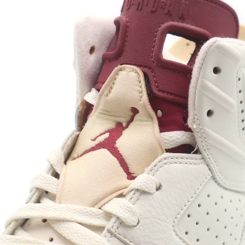 NIKE(ナイキ) 【観賞用 2015年製】 AIR JORDAN 6 RETORO MAROON 384664-116 エアジョーダン6 レトロ マルーン ハイカットスニーカー ホワイト US10/28cm