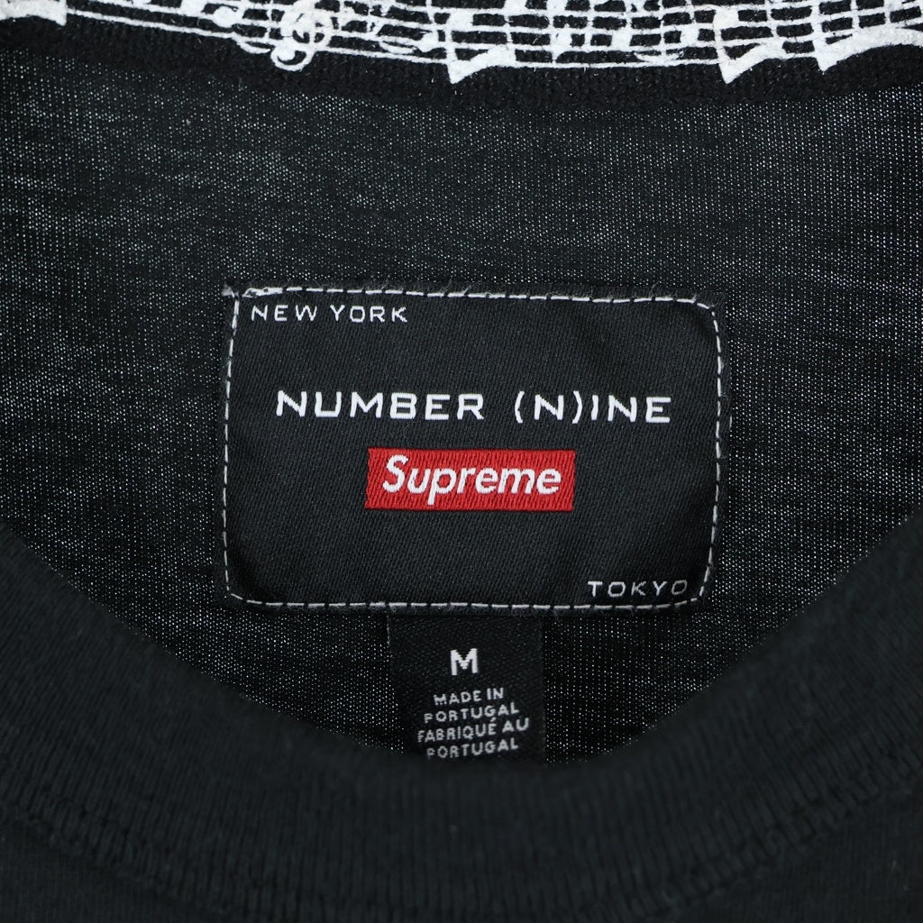 SUPREME(シュプリーム) 25AW ×NUMBER (N)INE Mickey Raglan L/S Top ナンバーナイン ミッキー 両面プリント ロングスリーブ ラグラン長袖Tシャツカットソー ロンT ブラック