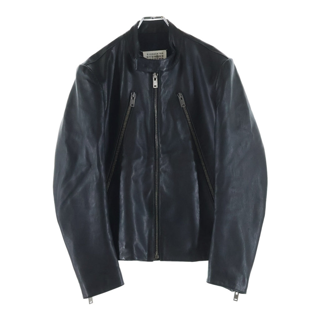 Maison Martin Margiela(メゾンマルタンマルジェラ) 17AW 八の字 シングルライダース レザー ジャケット ブラック S50AM0307 SY0601