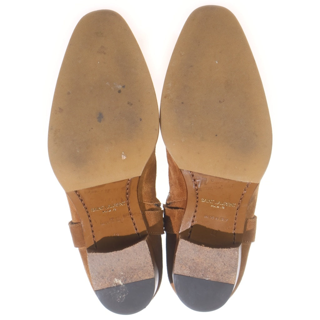 SAINT LAURENT PARIS(サンローランパリ) Wyatt Harness Boot ワイアットハーネスブーツ スエード ブラウン 443190