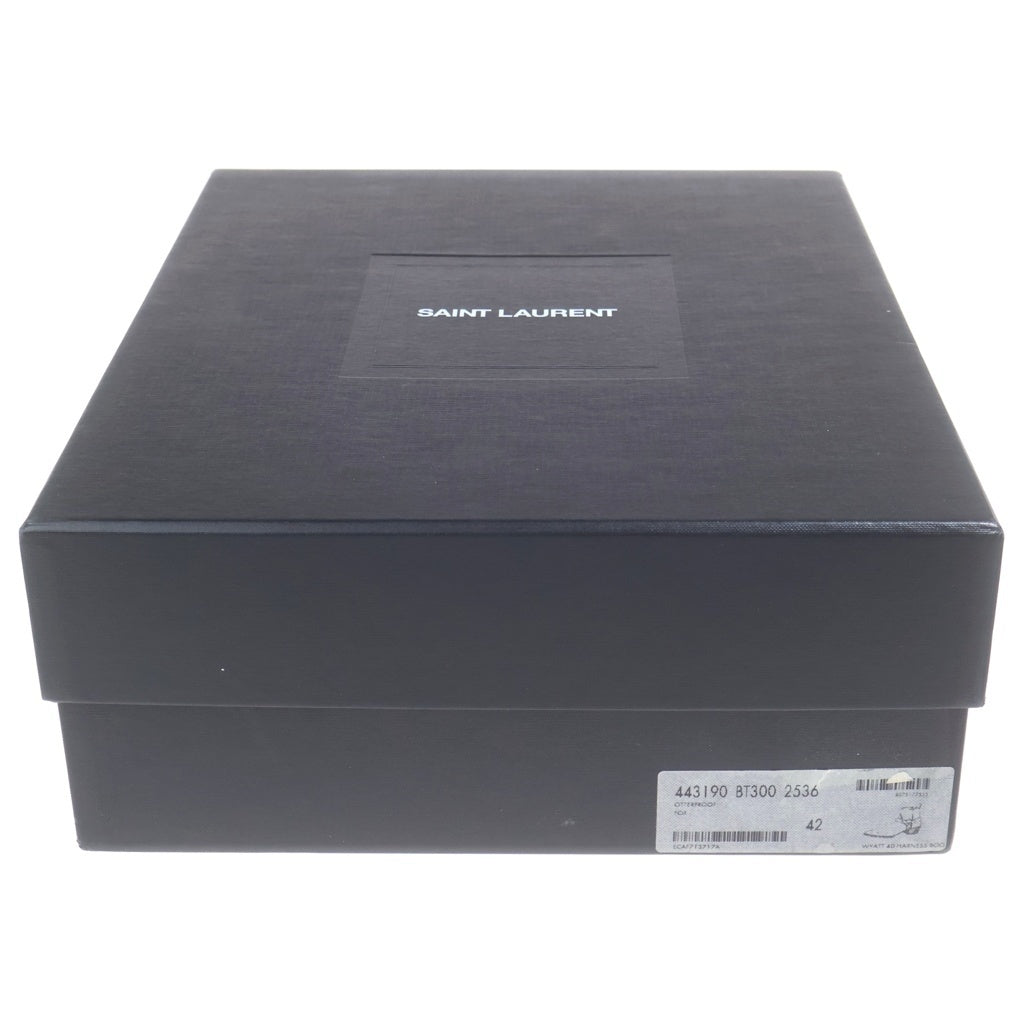 SAINT LAURENT PARIS(サンローランパリ) Wyatt Harness Boot ワイアットハーネスブーツ スエード ブラウン 443190