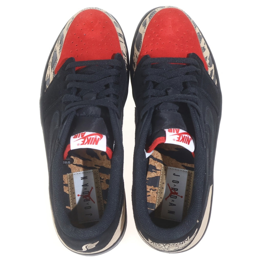 NIKE(ナイキ) ×Sole Fly AIR JORDAN 1 LOW BLACK AND SPORT RED DN3400-001 ソールフライ エアジョーダン1 ローカットスニーカー ブラック/レッド US10.5/28.5cm