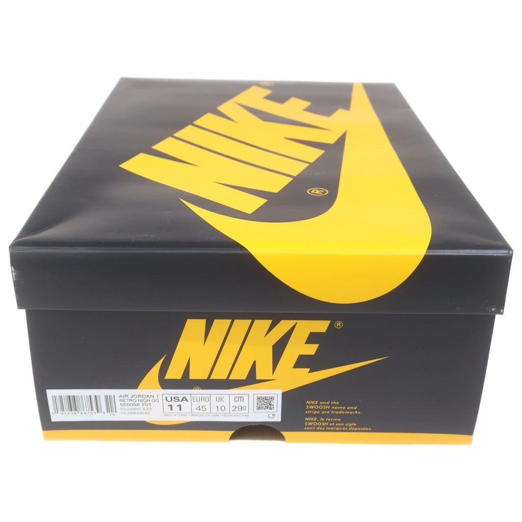 NIKE(ナイキ) AIR JORDAN 1 RETRO HIGH OG POLLEN 555088-701 エアジョーダン レトロ パラン ハイカットスニーカー イエロー/ブラック US11/29cm