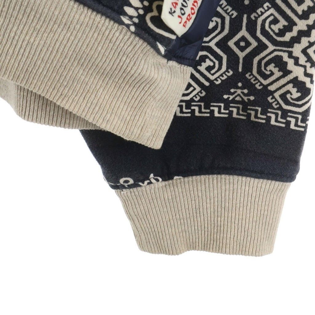 KAPITAL(キャピタル) 19AW バンダナ柄 ビバーグBIGスウェット グレー/ネイビー K1910LC071