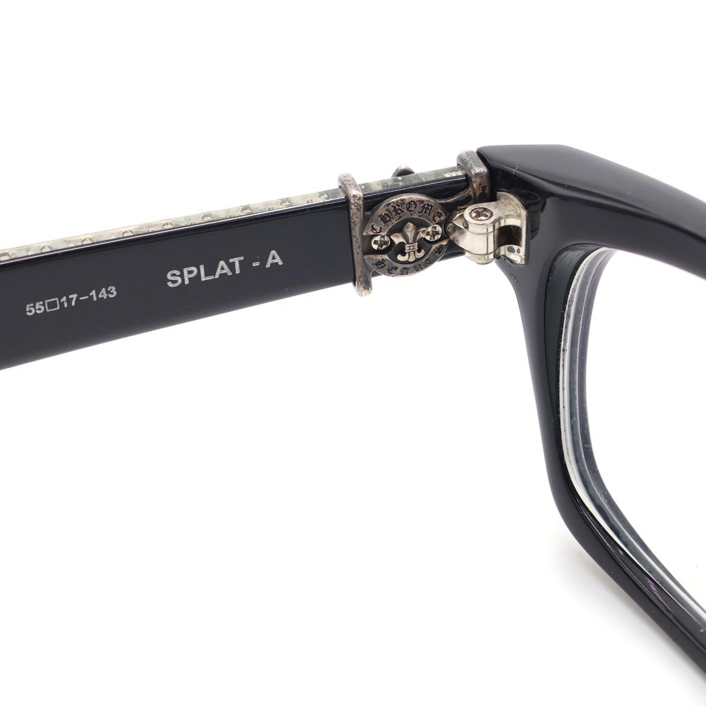CHROME HEARTS(クロムハーツ) SPLAT-A BSフレアテンプル アイウェア サングラス メガネ ブラック/シルバー 55□17-143