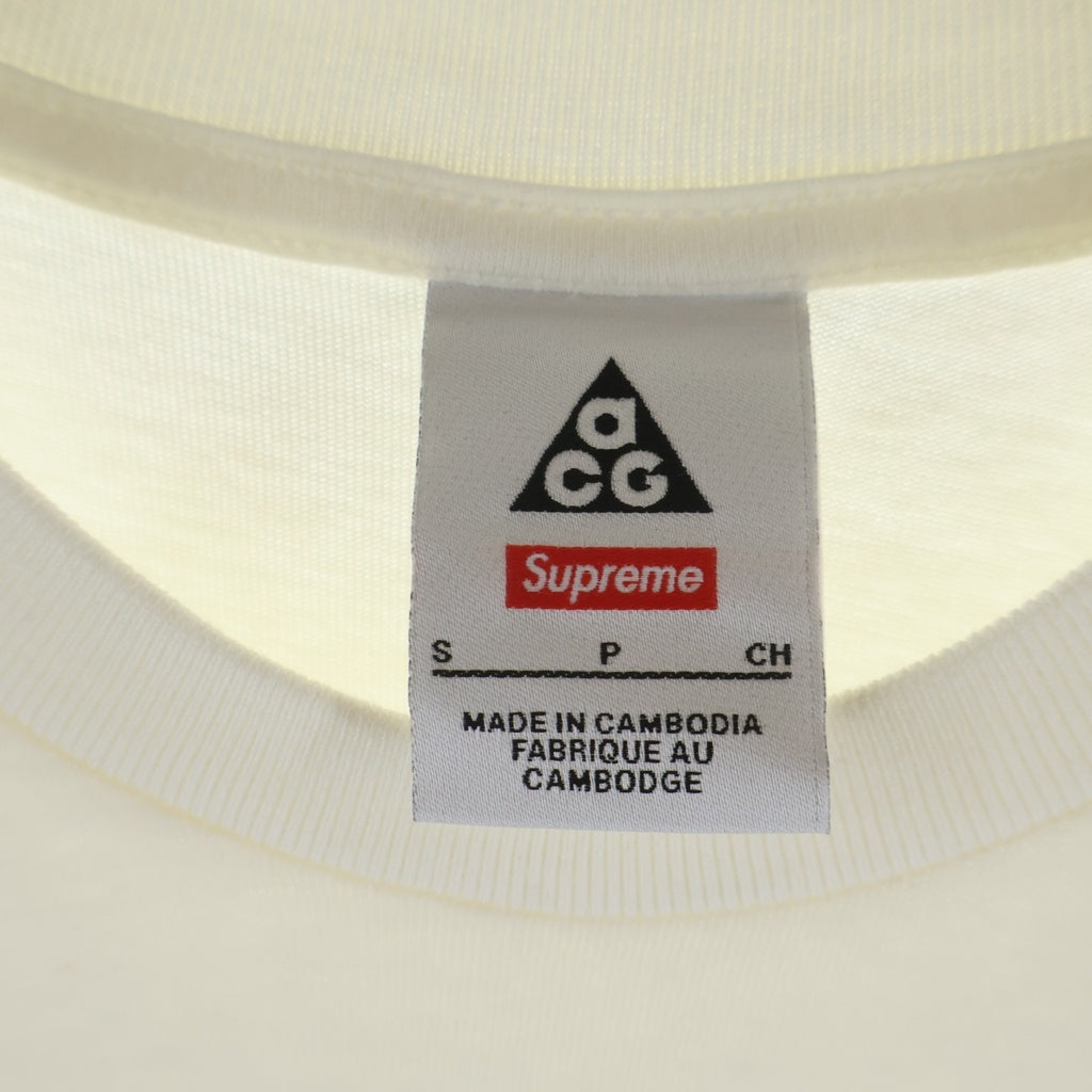 SUPREME(シュプリーム) 22AW ×NIKE ACG Grid Tee White グリッド クルーネック半袖Tシャツカットソー ホワイト DO6860-133