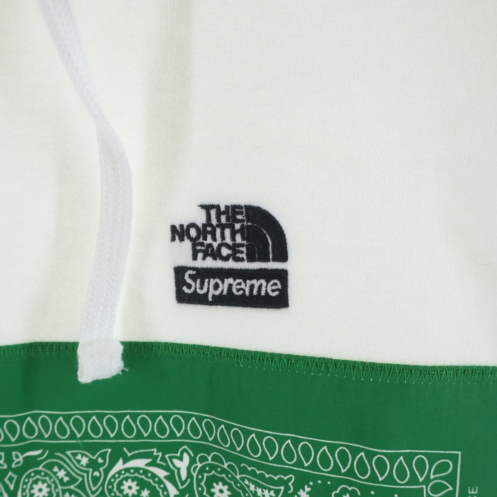 SUPREME(シュプリーム) 22SS Bandana Hooded Sweatshirt バンダナ プルオーバーフーディー ホワイト/グリーン NT02208I