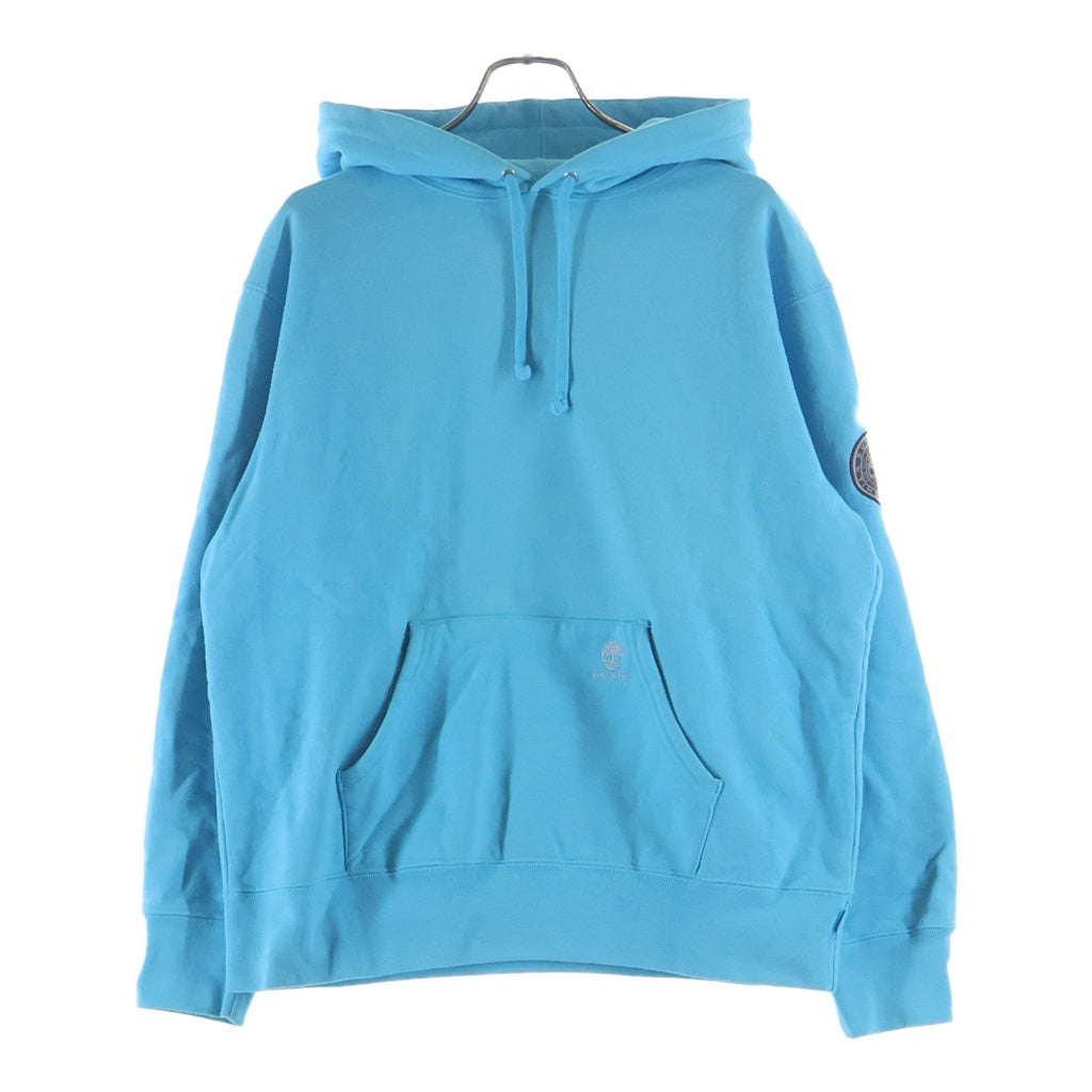 SUPREME(シュプリーム) 21AW ×Timberland Hooded Sweatshirt バック ブランドロゴプリント プルオーバーフーディー ブルー