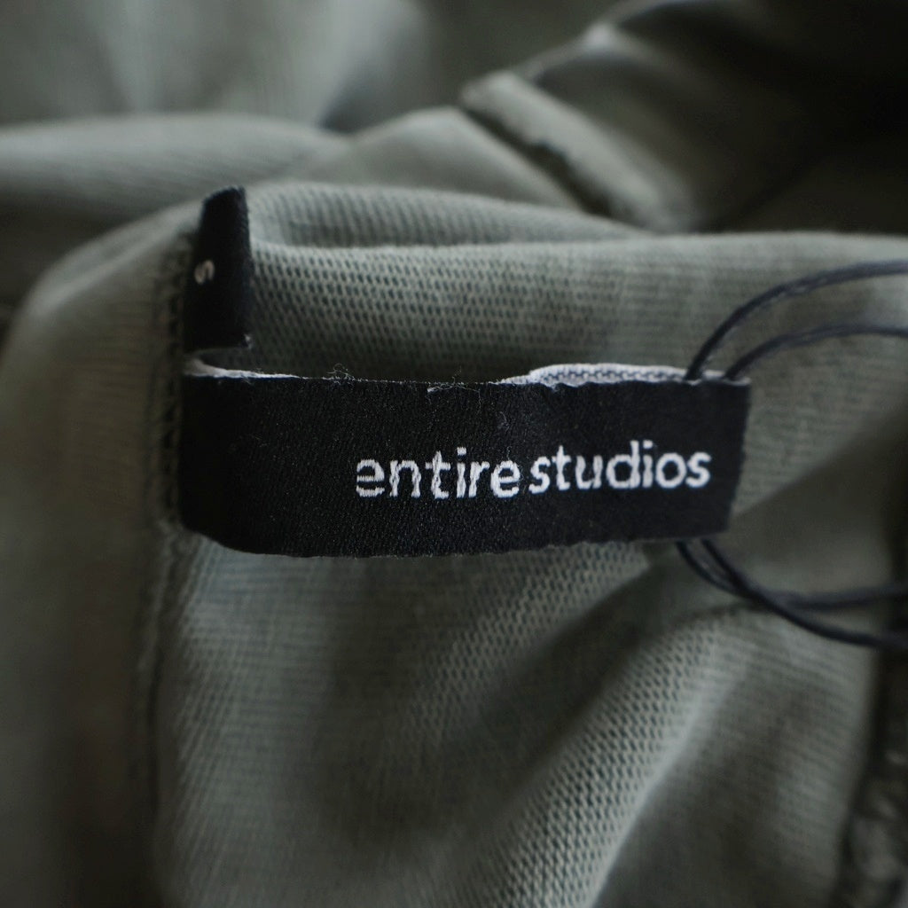 entire studios(エンタイア スタジオ) HEAVY LS TEE RHINO ヘビー クルーネック長袖Tシャツカットソー グレー ES2486RHS