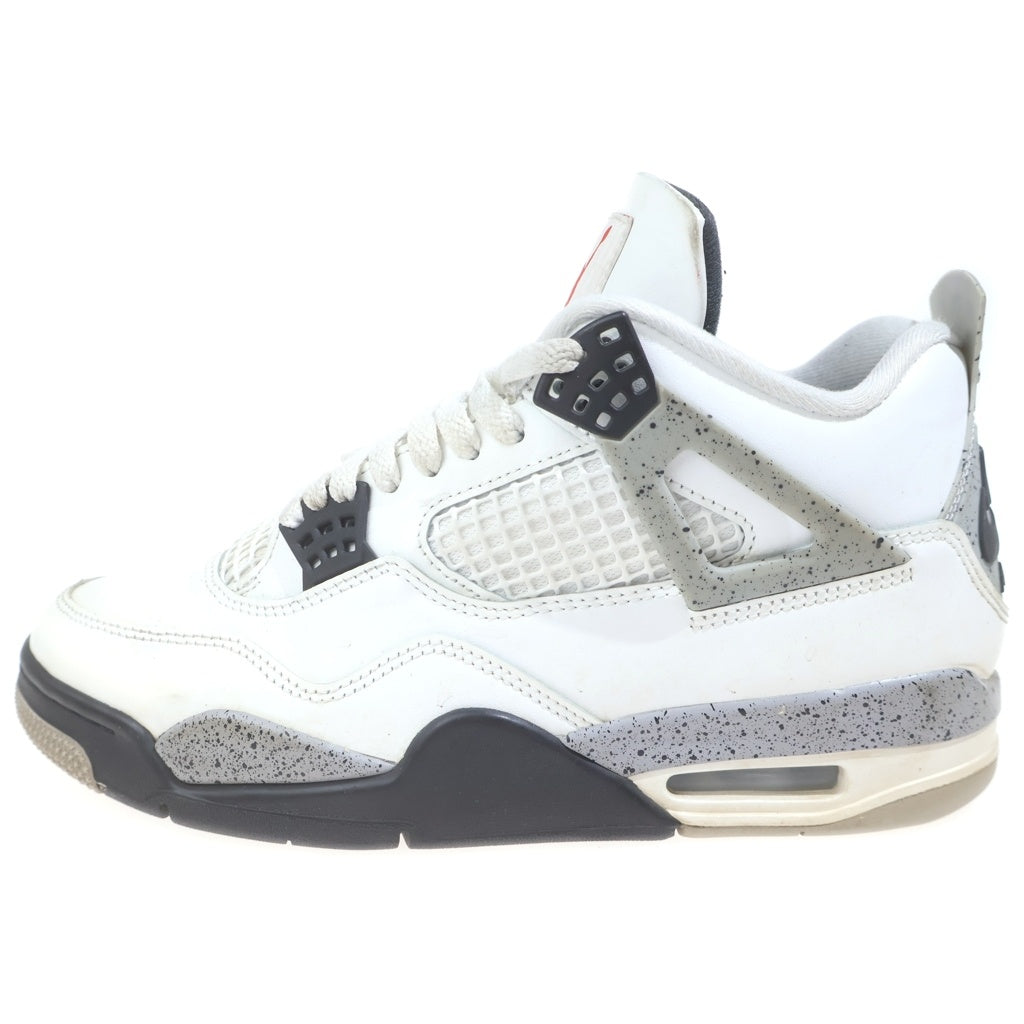 NIKE(ナイキ) AIR JORDAN 4 RETRO SUMMIT WHITE FIRE RED CEMENT エアジョーダン4 レトロ ハイカットスニーカー ホワイト US9/27cm FV5029-100