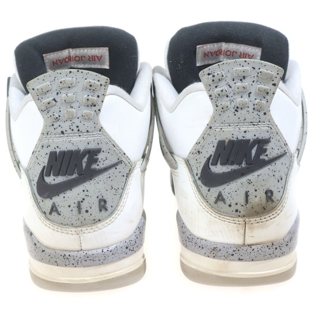 NIKE(ナイキ) AIR JORDAN 4 RETRO SUMMIT WHITE FIRE RED CEMENT エアジョーダン4 レトロ ハイカットスニーカー ホワイト US9/27cm FV5029-100
