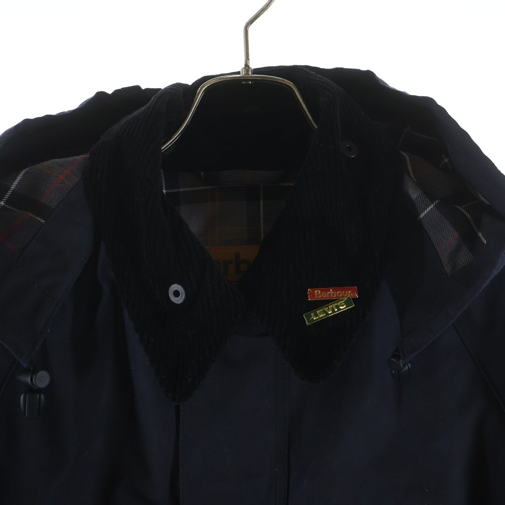 Barbour(バブアー) ×LEVIS OILED ZIPUP JACKET オイルド ジップアップジャケット ネイビー