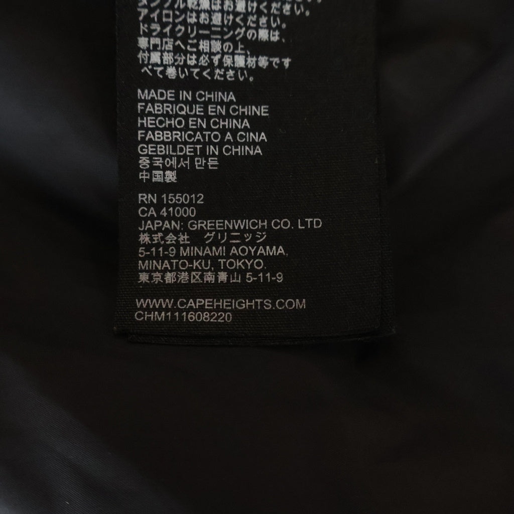 Cape Heights(ケイプハイツ) フロントロゴワッペン フーデッドダウンジャケット オレンジ