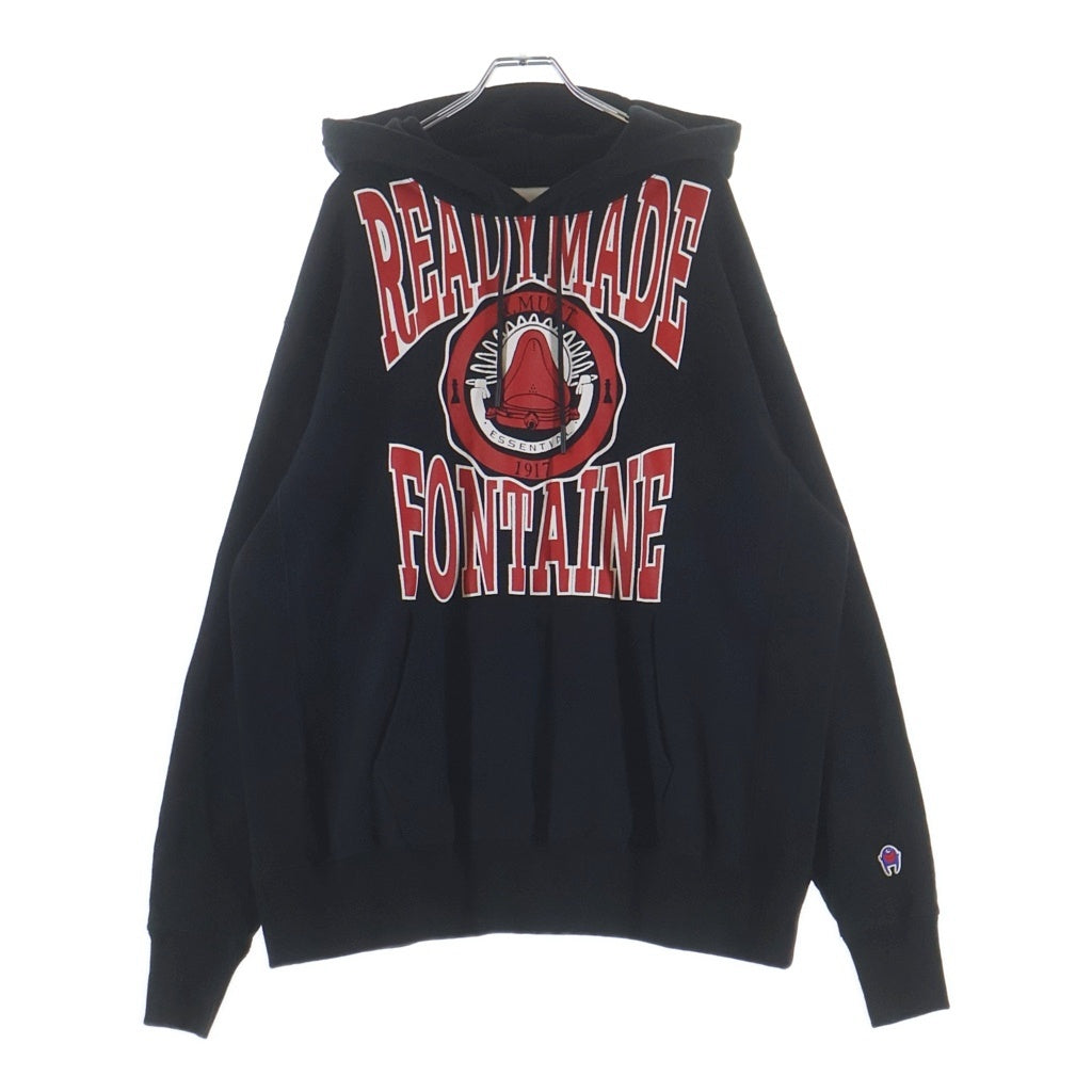 READY MADE(レディメイド) R MUTT HOODIE アールマット プルオーバースウェットパーカー フーディー ブラック RE-CO-BK-00-00-195