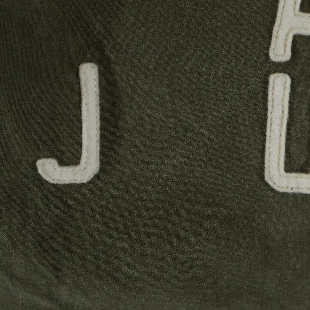 READY MADE(レディメイド) 21AW MILITARY BASEBALL SHIRT コットン ミリタリー ベースボール半袖シャツ カーキ RE-CO-KH-00-00-136