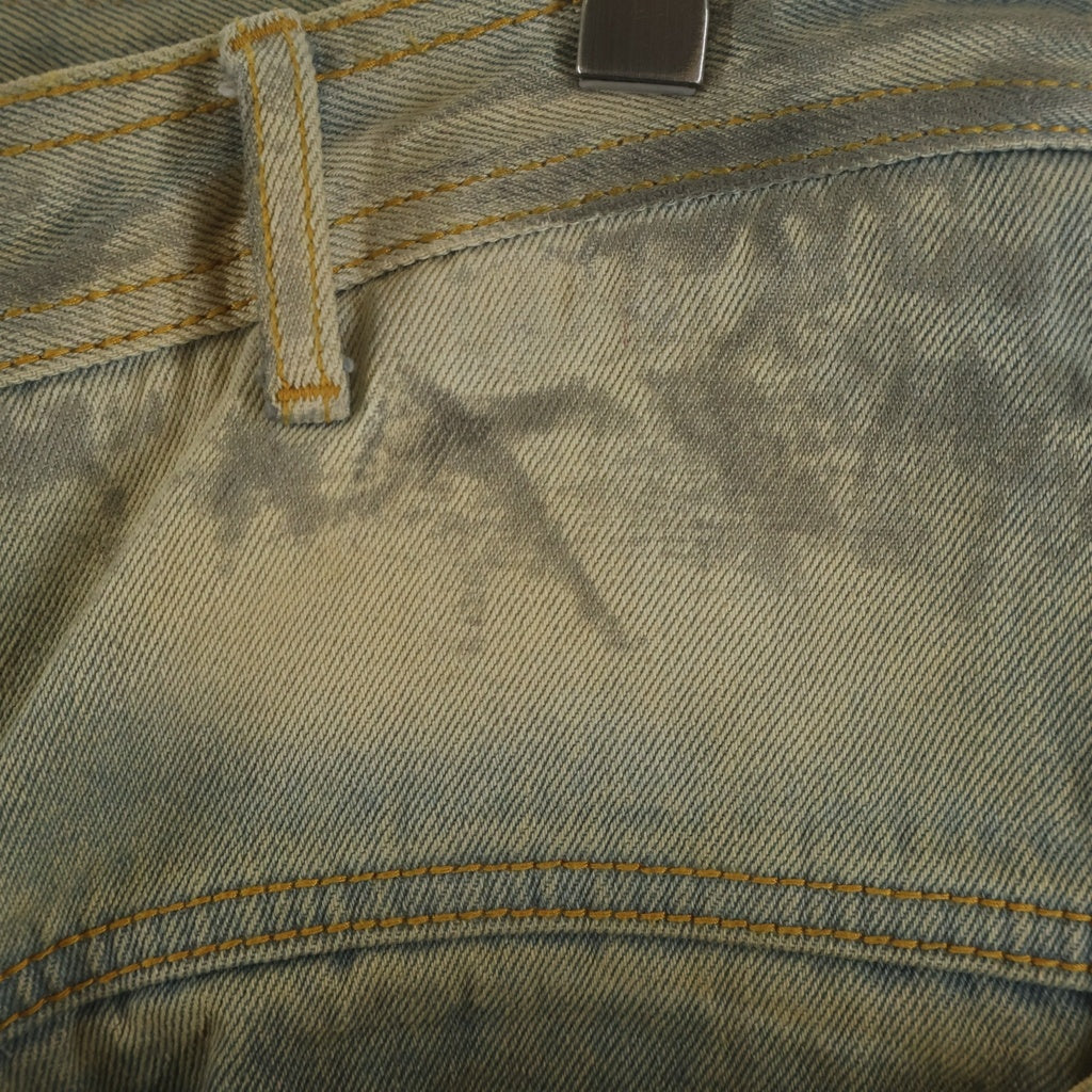 FILTH(フィルス) FRONT ZIP BAGGY DENIM PANTS VINTAGE IND フロント ジップ バギーデニムパンツ インディゴ/ブラウン 251FLPT-07