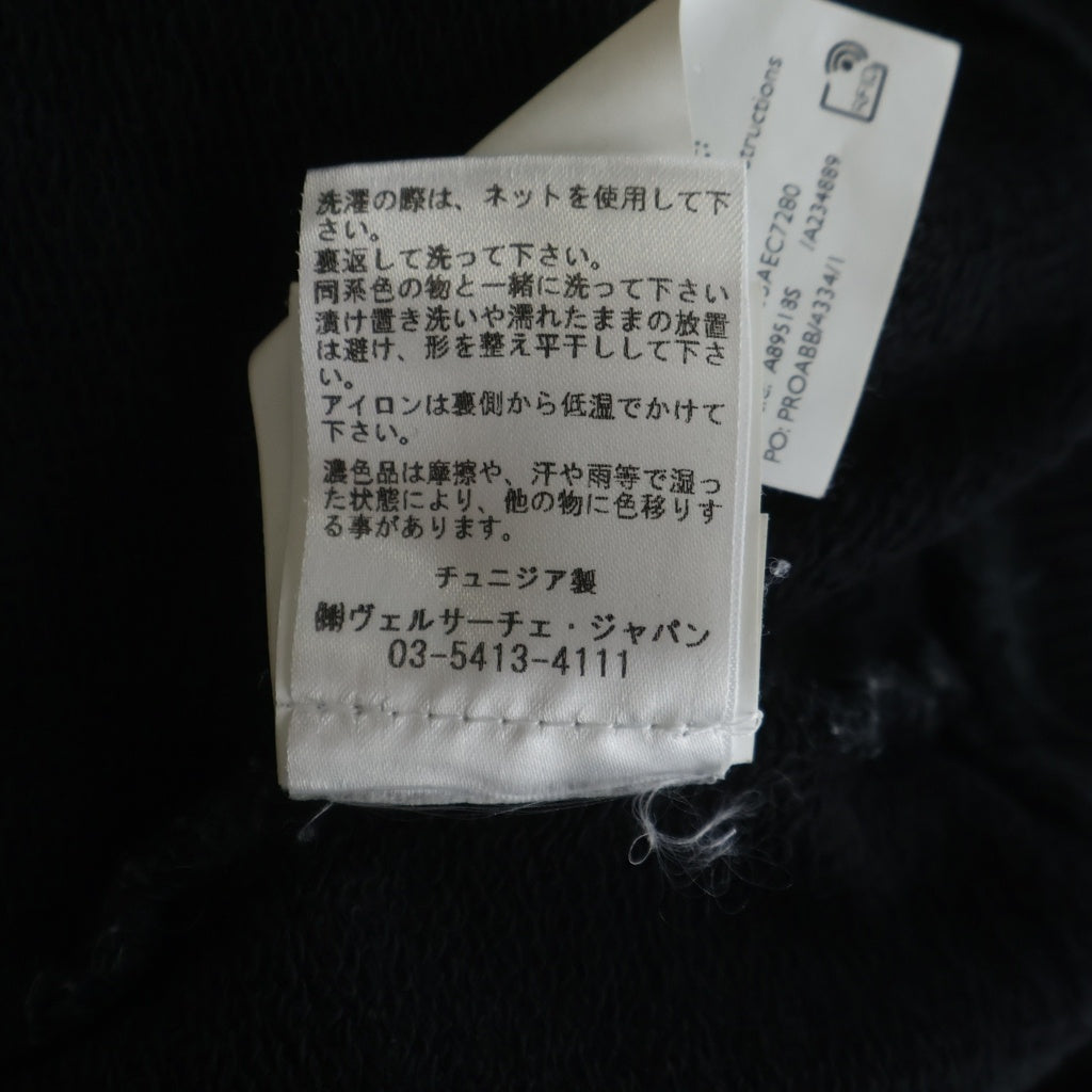 VERSACE(ヴェルサーチ) Logo Sweatshirt ロゴ刺繍 クルーネックスウェットトレーナー ブラック/ゴールド A89518S