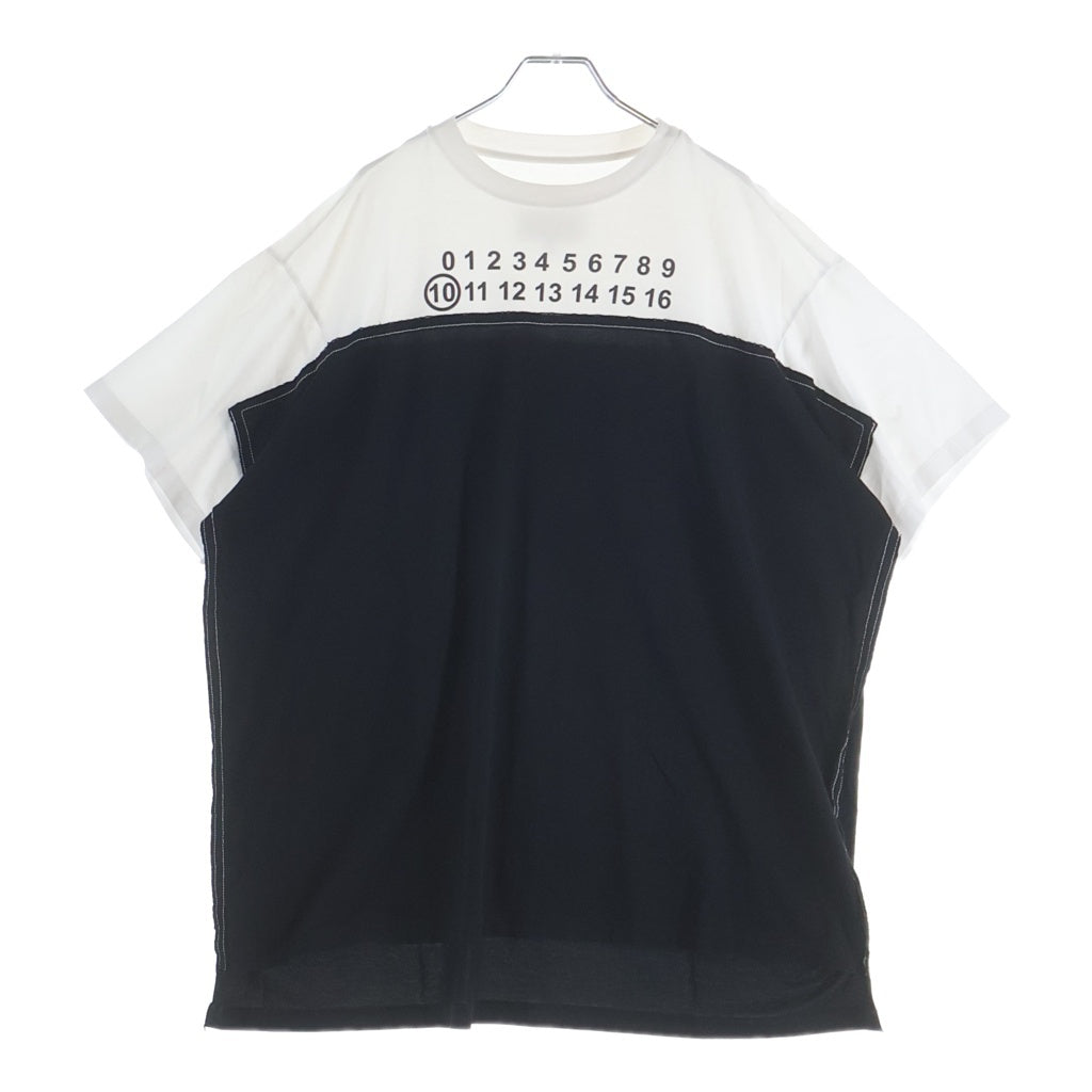 Maison Martin Margiela(メゾンマルタンマルジェラ) 20SS Spliced Numbering Print S/S Tee ナンバリング プリント オーバーサイズ クルーネック半袖Tシャツカットソー S50GC601 S22816