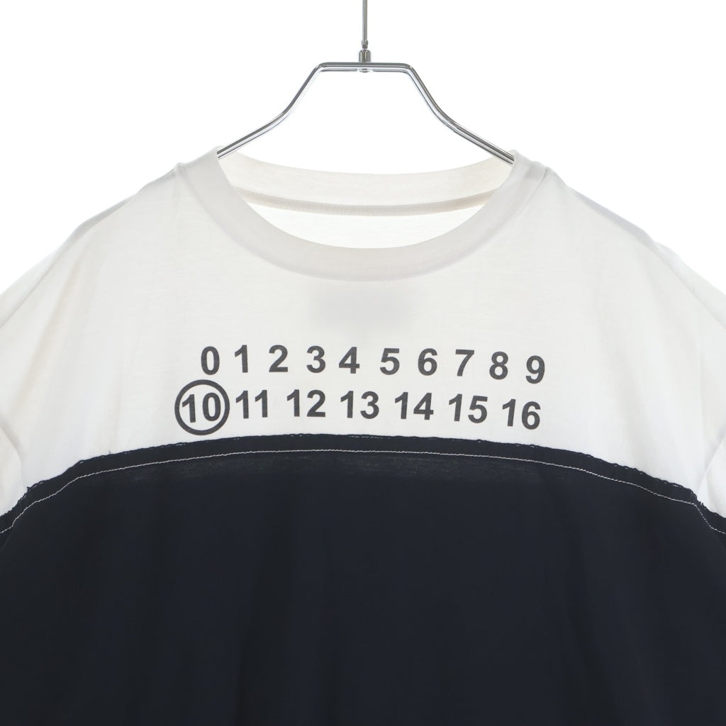 Maison Martin Margiela(メゾンマルタンマルジェラ) 20SS Spliced Numbering Print S/S Tee ナンバリング プリント オーバーサイズ クルーネック半袖Tシャツカットソー S50GC601 S22816