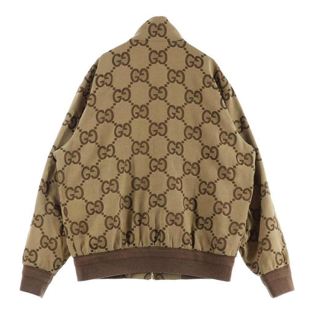 GUCCI(グッチ) 21AW ジャンボGG キャンバス ジップアップジャケット ブルゾン ブラウン 680812