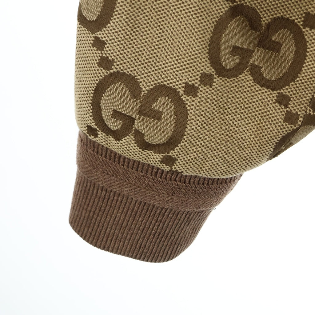 GUCCI(グッチ) 21AW ジャンボGG キャンバス ジップアップジャケット ブルゾン ブラウン 680812