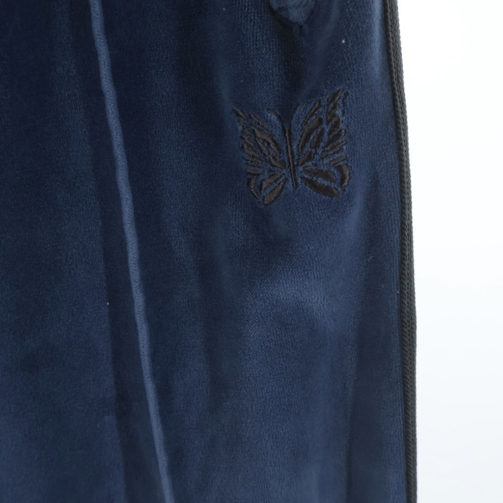 Needles(ニードルス) NARROW TRACK PANTS サイドライン ベロアトラックパンツ ブルー NS253