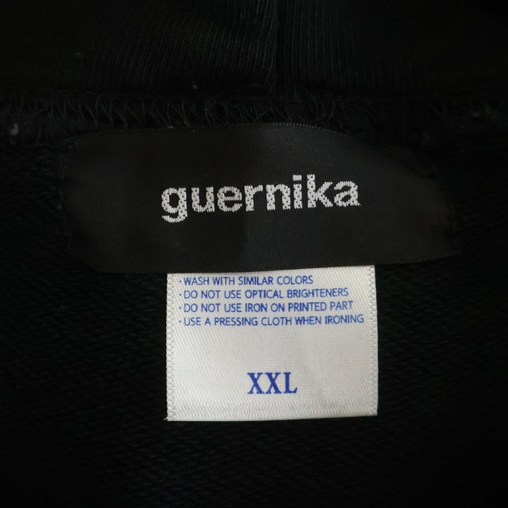 GUERNIKA(ゲルニカ) ANOYMOUSE Hand Painted Hoodie アノニマウス ハンド プリント プルオーバーパーカー フーディー ブラック 5214-01 32422C-TC