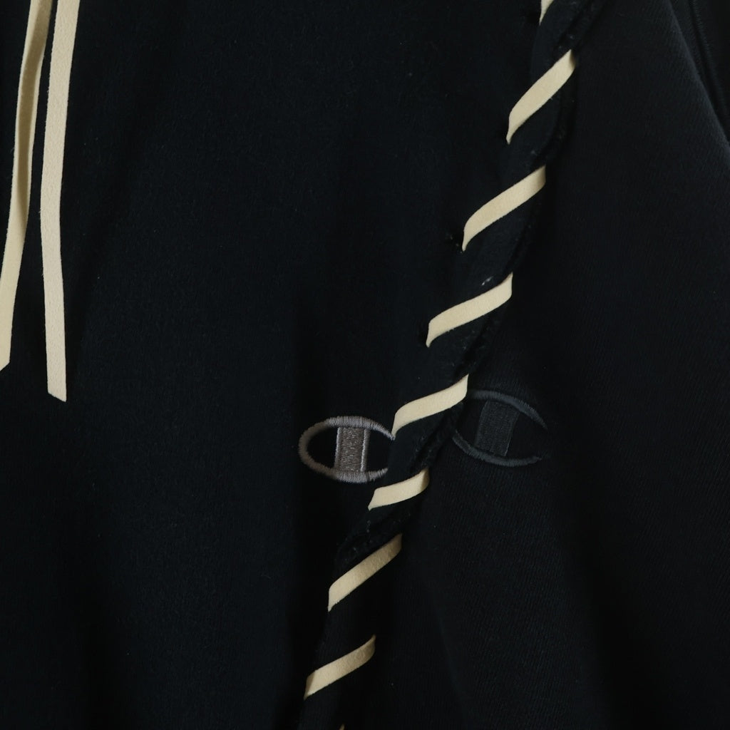 DISCOVERED(ディスカバード) ×NEWSED Sweatshirt チャンピオン 再構築 リメイク クルーネックスウェットトレーナー ブラック DC NS-CU