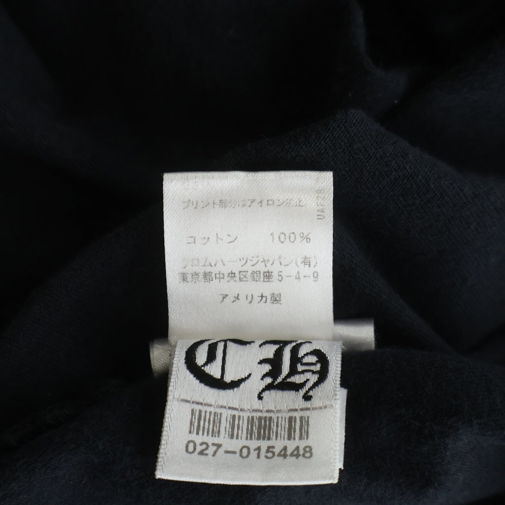 CHROME HEARTS(クロムハーツ) Neck Logo FUCK YOU L/S Tee ネックロゴ ファックユー クルーネック長袖Tシャツカットソー ロングスリーブ ロンT ブラック