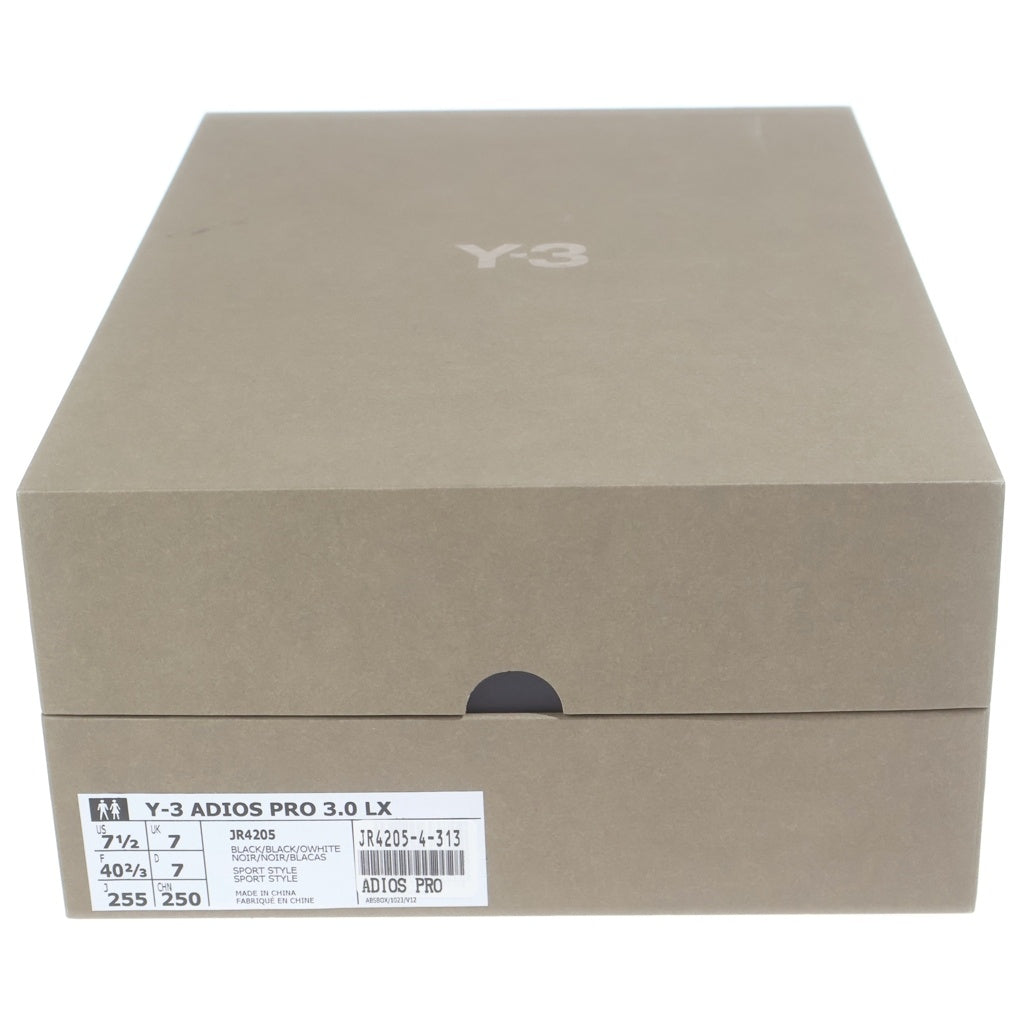 Y-3(ワイスリー) ADIOS PRO 3.0 LX ロゴプリントローカットスニーカー ブラック JR4205-4-313