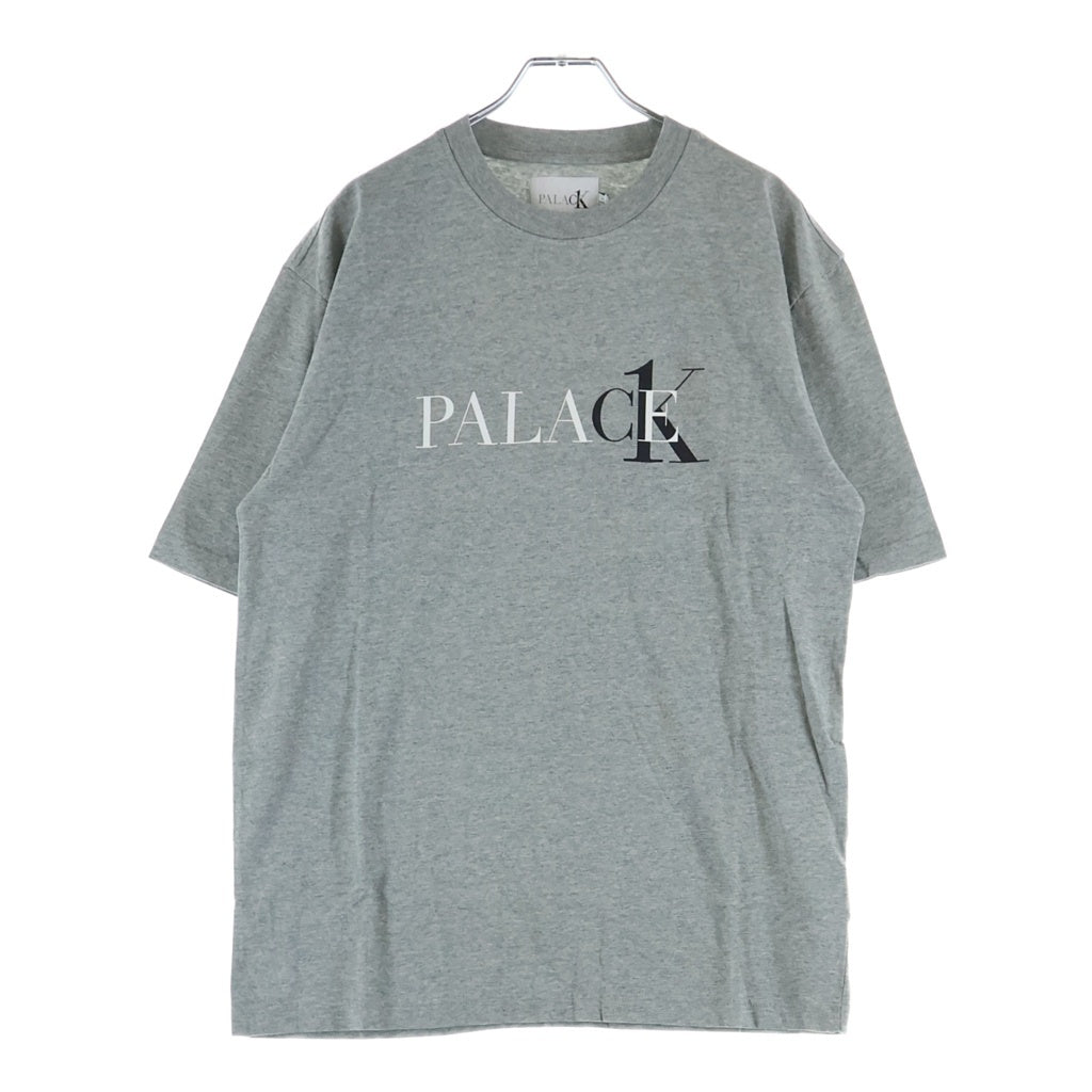 Palace Skateboards(パレススケートボーズ) 22SS ×CALVIN KLEIN SS LOGO TEE EMBROID パレス プリントロゴ 半袖Tシャツ カットソー グレー40317UC