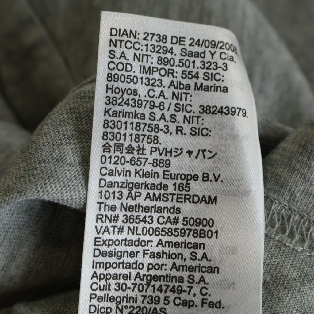 Palace Skateboards(パレススケートボーズ) 22SS ×CALVIN KLEIN SS LOGO TEE EMBROID パレス プリントロゴ 半袖Tシャツ カットソー グレー40317UC
