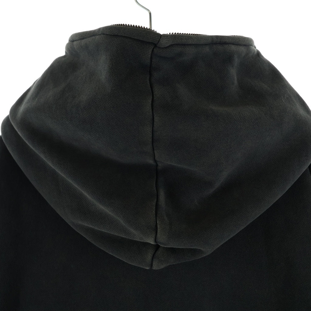 entire studios(エンタイア スタジオ) ETERNAL ZIP WASHED BLACK エターナル ジップ ウォッシュド加工 フルジップアップパーカー フーディー ブラック ESSS26HO030120392S