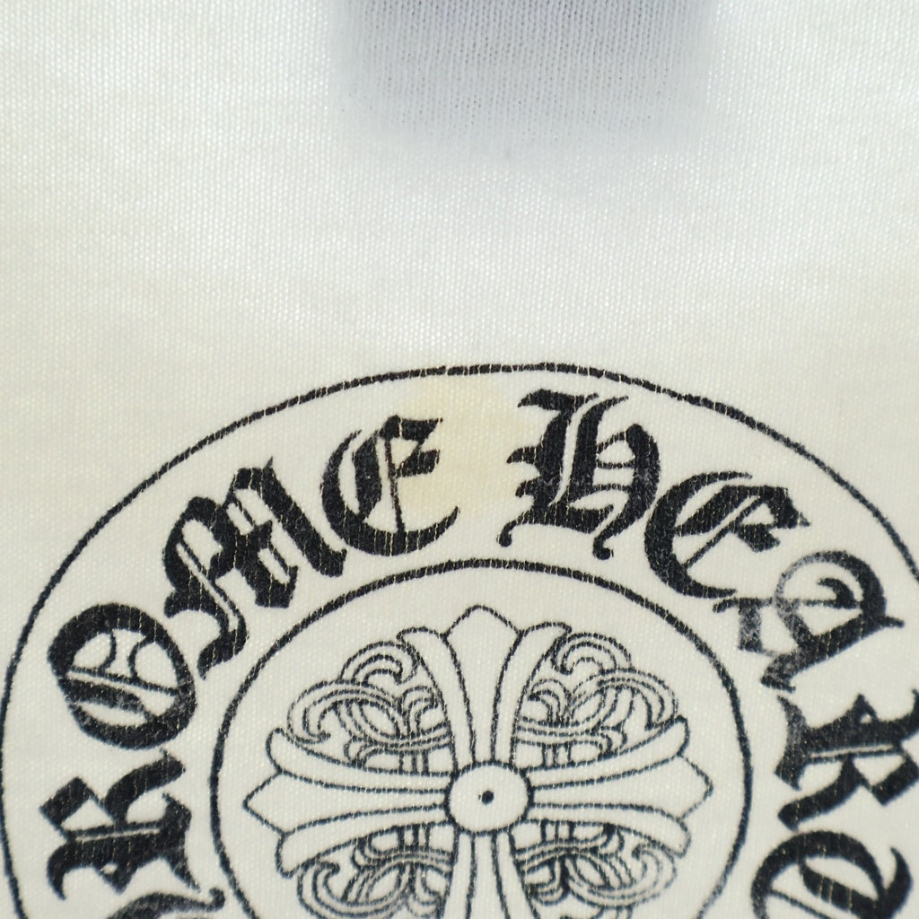 CHROME HEARTS(クロムハーツ) OLD Vine Dagger S/S Horseshoe Crewneck オールド ヴァインダガー ホースシュー バックロゴ クルーネック半袖Tシャツカットソー ホワイト
