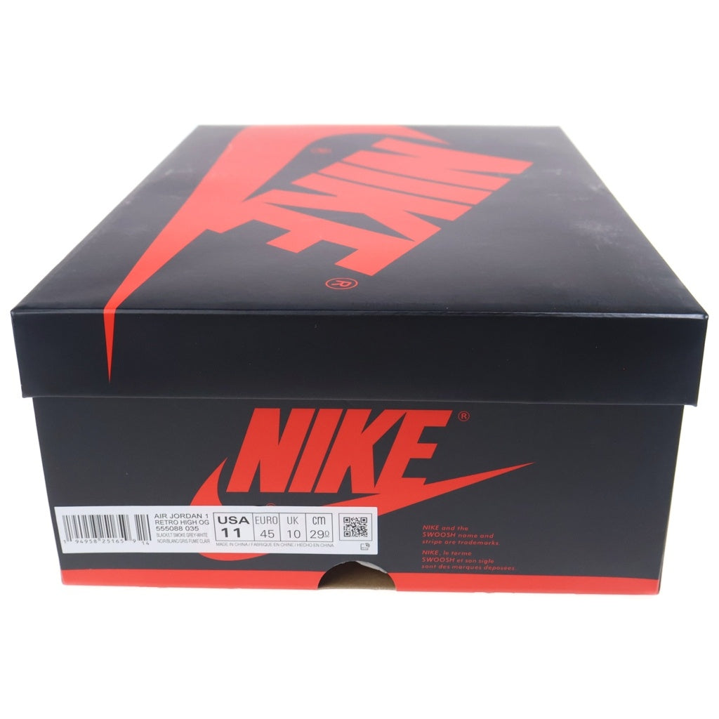 NIKE(ナイキ) AIR JORDAN 1 RETRO HIGH OG SHADOW 2.0 エア ジョーダン シャドウ ハイカットスニーカー グレー/ブラック US11/29cm U555088-035