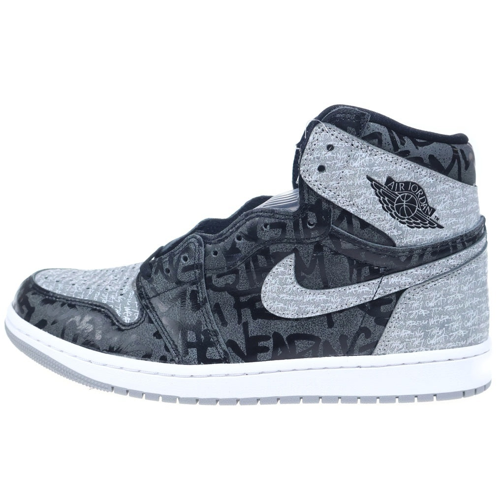 NIKE(ナイキ) Air Jordan 1 High OG Rebellionaire エアジョーダン1 ハイ OG リベリオネア ハイカットスニーカー グレー/ブラック US11/29CM 555088-036