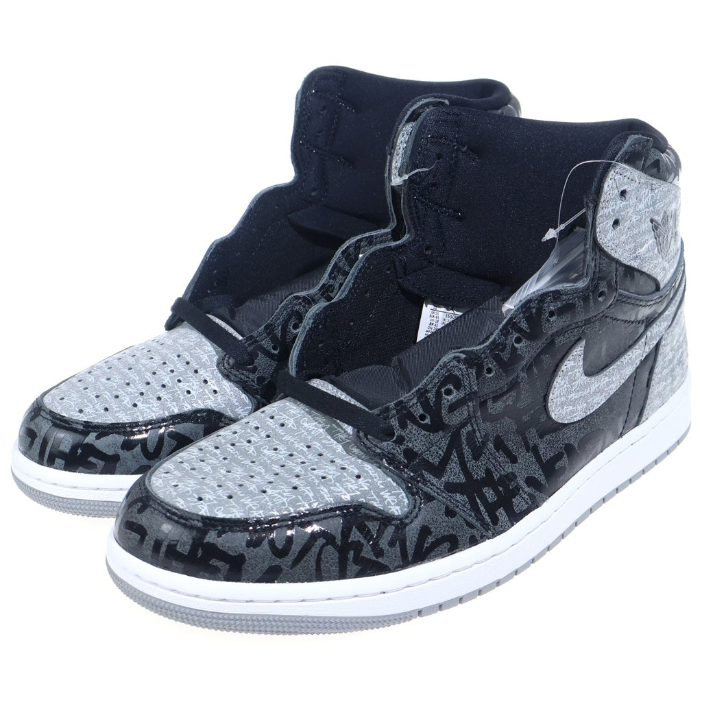 NIKE(ナイキ) Air Jordan 1 High OG Rebellionaire エアジョーダン1 ハイ OG リベリオネア ハイカットスニーカー グレー/ブラック US11/29CM 555088-036